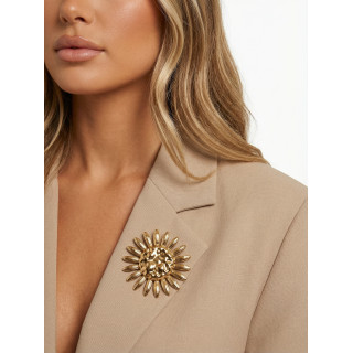 Broche Tournesol - Doré