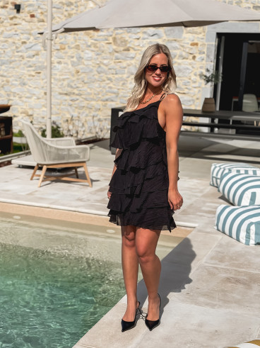 Robe courte Solana - Noir Robe courte Solana - Noir