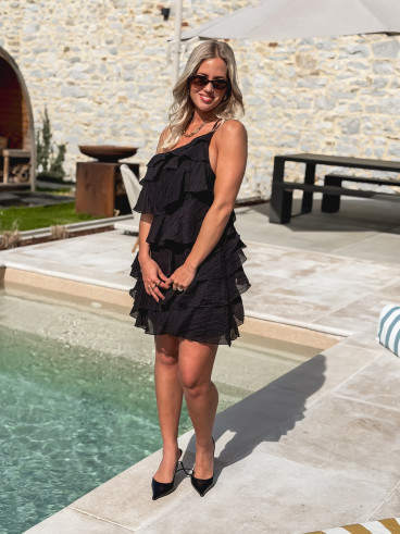 Robe courte Solana - Noir Robe courte Solana - Noir