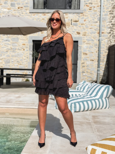Robe courte Solana - Noir Robe courte Solana - Noir