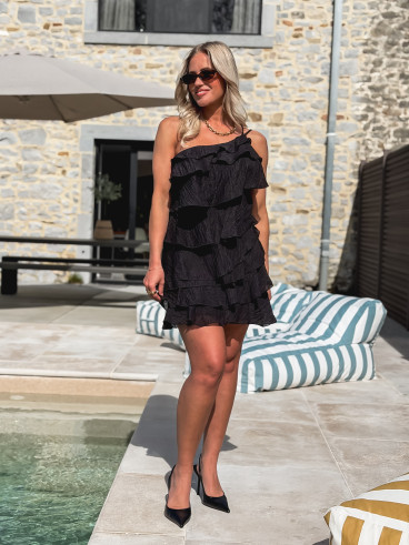 Robe courte Solana - Noir Robe courte Solana - Noir