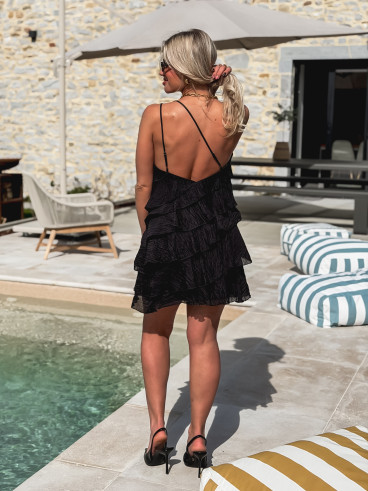 Robe courte Solana - Noir Robe courte Solana - Noir