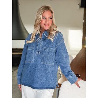 Blouse en jeans Magna - Bleu