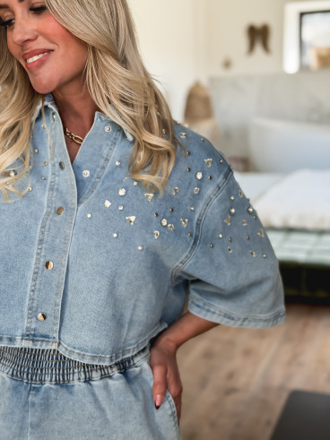 Chemise en jeans Ferya - Bleu