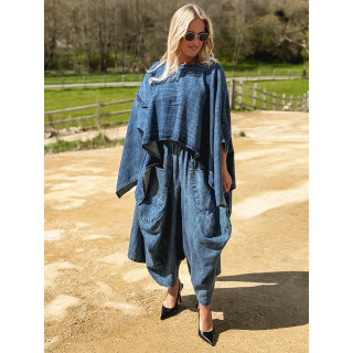 Sarouel en jeans Sya - Bleu