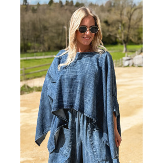 Sarouel en jeans Sya - Bleu