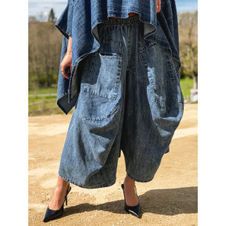 Sarouel en jeans Sya - Bleu