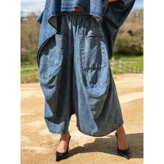 Sarouel en jeans Sya - Bleu