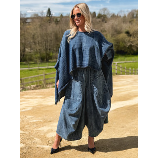 Sarouel en jeans Sya - Bleu