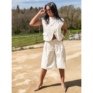 Veste ligné Ysara - Ecru