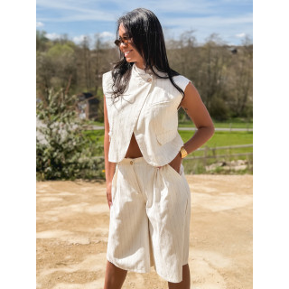 Veste ligné Ysara - Ecru