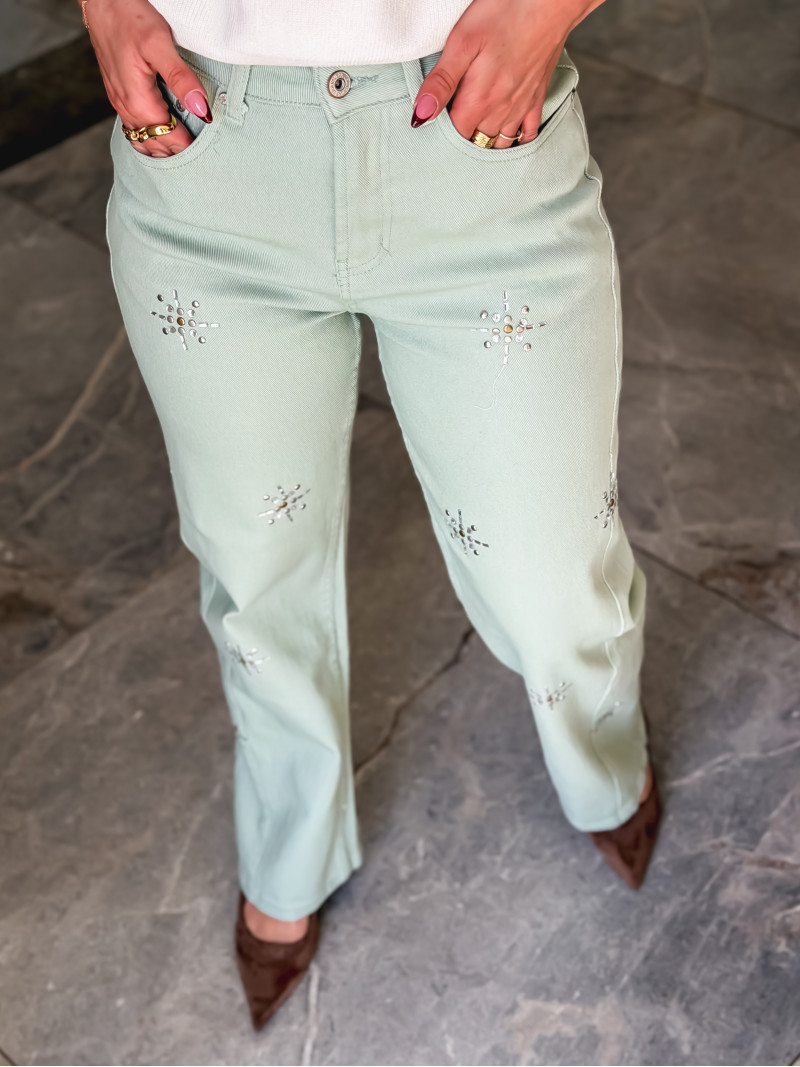 Jeans Elise - Vert menthe