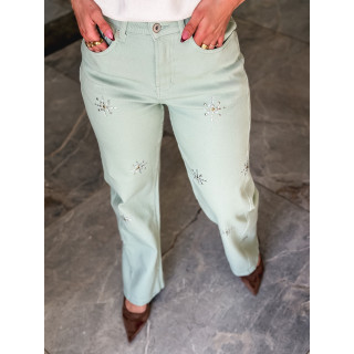 Jeans Elise - Vert menthe