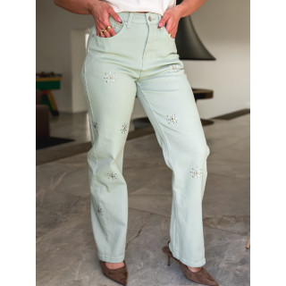 Jeans Elise - Vert menthe