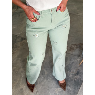 Jeans Elise - Vert menthe