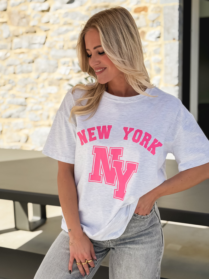 T-shirt "New York" - Gris clair T-shirt "New York" - Gris clair