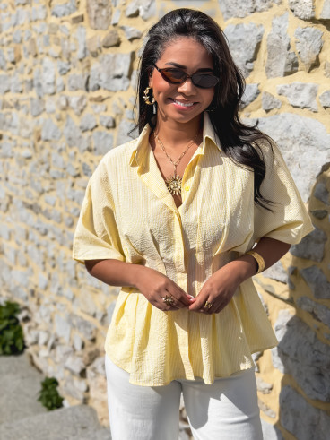 Blouse lignée Léanne - Jaune