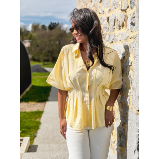 Chemise lignée Léanne - Jaune