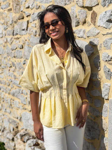 Chemise lignée Léanne - Jaune Chemise lignée Léanne - Jaune