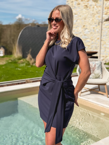 Robe courte Meraldine - Bleu marine