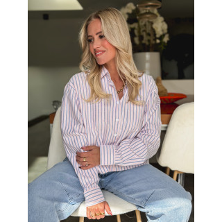 Chemise lignée Malou - Rose/Bleu