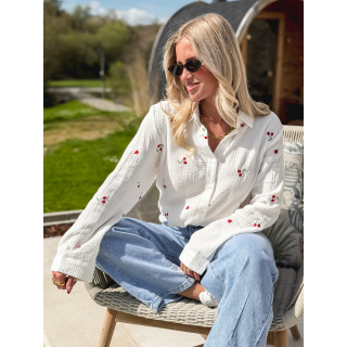 Chemise à motifs Cerise - Blanc/Rouge