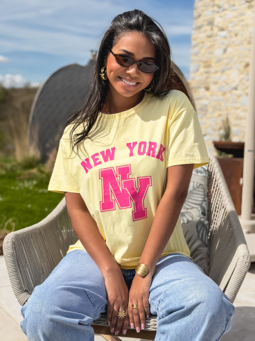 T-shirt "New York" - Jaune
