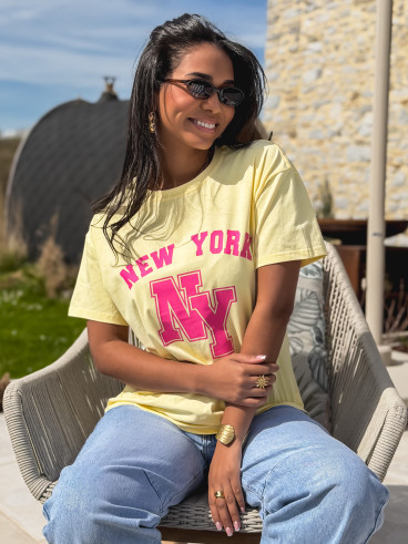 T-shirt "New York" - Jaune