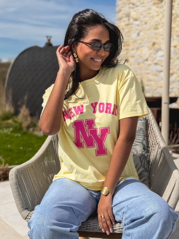 T-shirt "New York" - Jaune