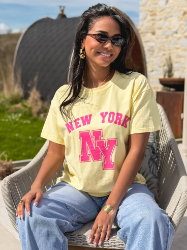 T-shirt "New York" - Jaune