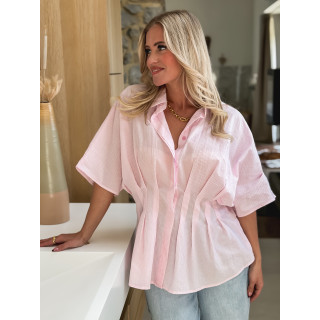 Chemise lignée Léanne - Rose