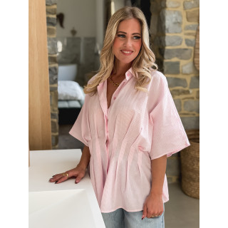 Chemise lignée Léanne - Rose