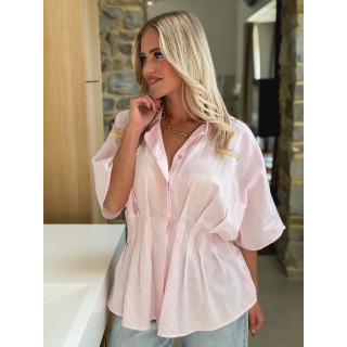 Blouse lignée Léanne - Rose