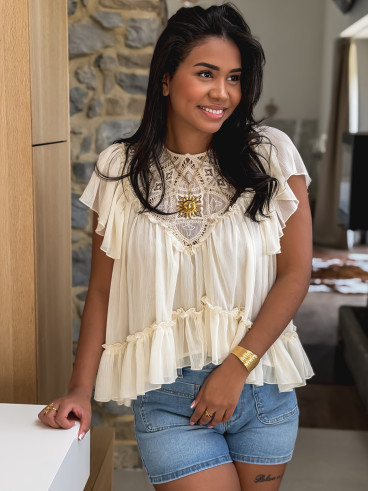 Blouse Teyssa - Beige Blouse Teyssa - Beige