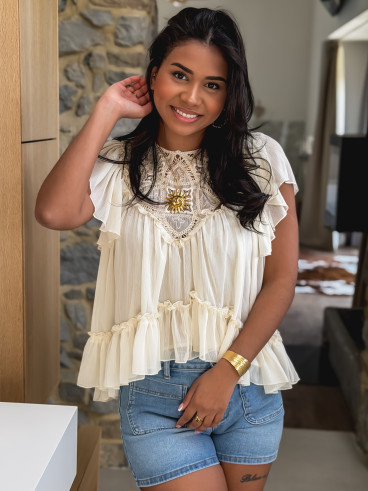 Blouse Teyssa - Beige Blouse Teyssa - Beige
