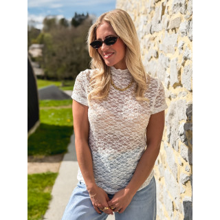 Blouse en dentelle Eloah - Blanc