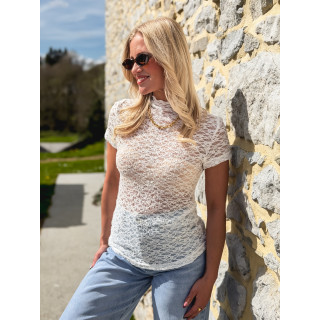 Blouse en dentelle Eloah - Blanc