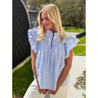 Blouse lignée Calie - Bleu