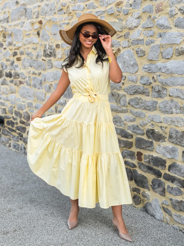 Robe longue Maëline - Jaune