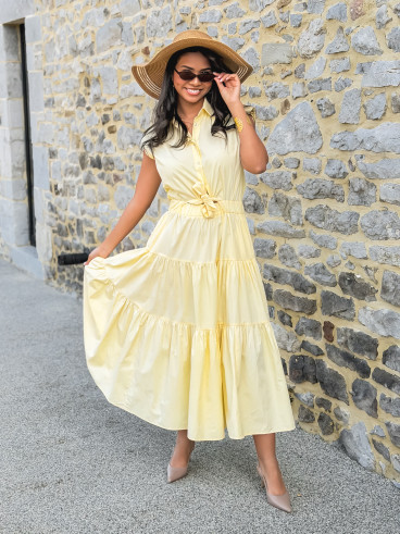 Robe longue Maëline - Jaune