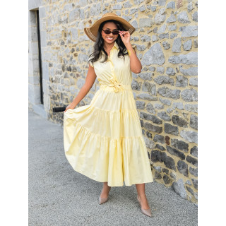 Robe longue Maëline - Jaune