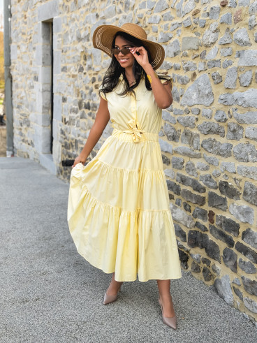 Robe longue Maëline - Jaune