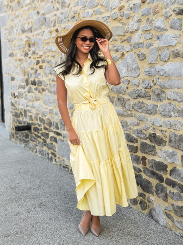 Robe longue Maëline - Jaune