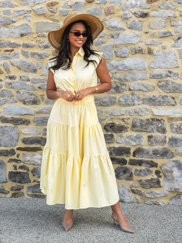 Robe longue Maëline - Jaune