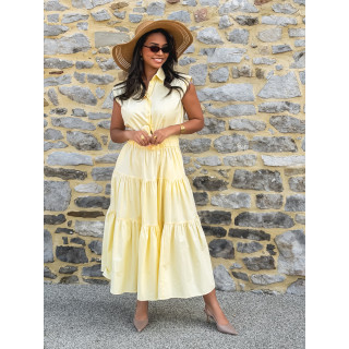Robe longue Maëline - Jaune