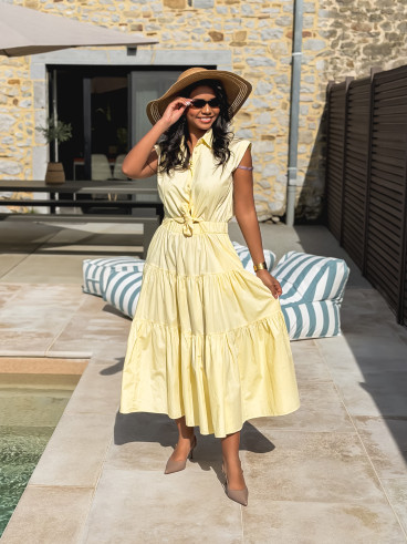 Robe longue Maëline - Jaune
