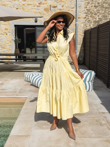 Robe longue Maëline - Jaune