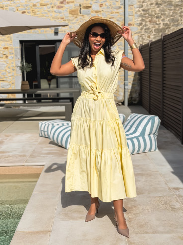 Robe longue Maëline - Jaune