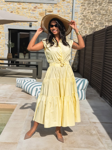 Robe longue Maëline - Jaune