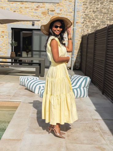 Robe longue Maëline - Jaune